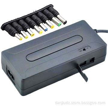 90W Slim Multifunction Switching Power Supply with Two USB Ports, 5V 1A